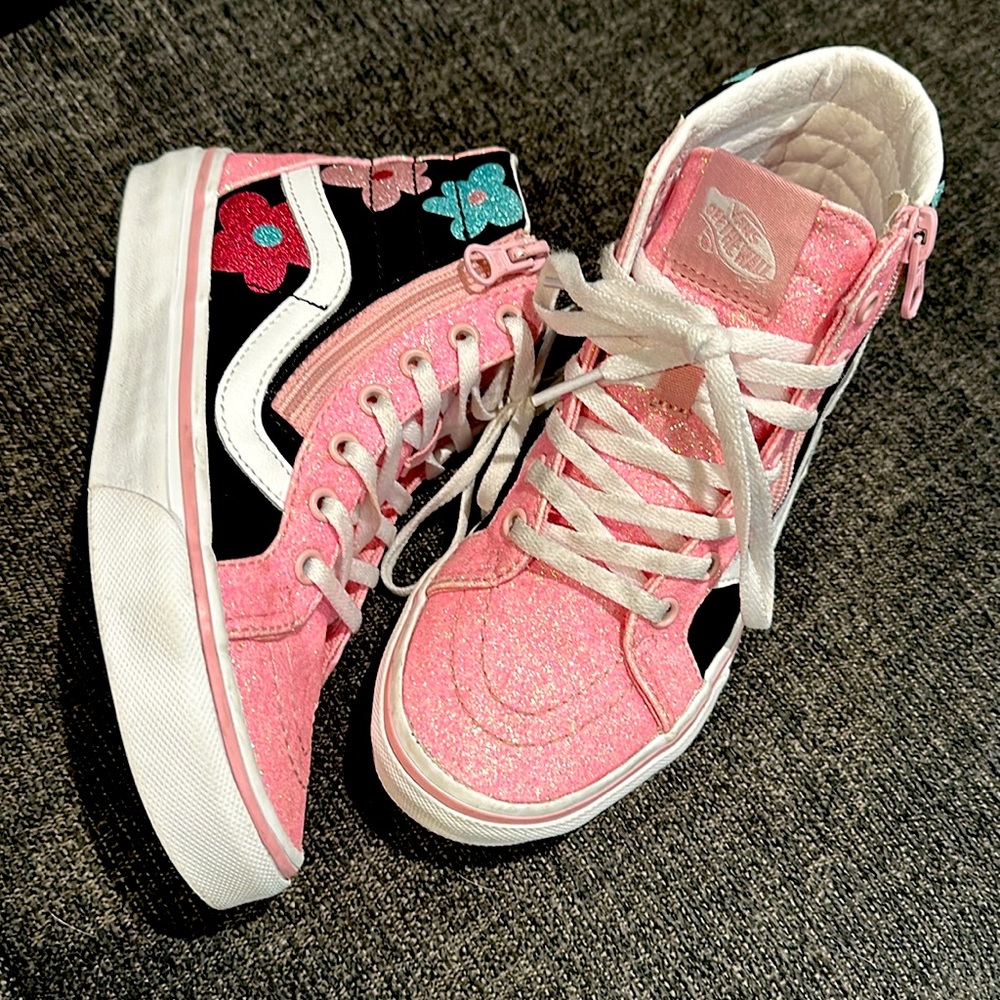 Vans Kids Sk8-Hi Reissue Side Zip Glitter Shoe